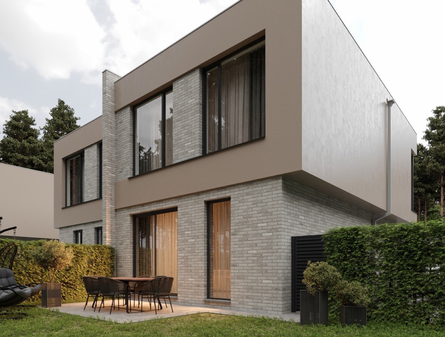Дуплекс Lagom Home — тераса й подвір'я