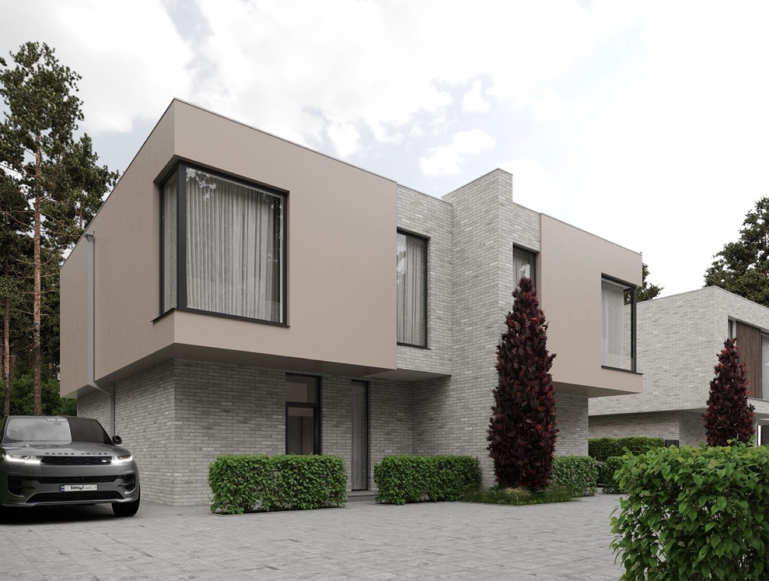 Дуплекси Lagom Home — фасад із головного входу